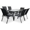 Súprava záhradného nábytku kovová Texim čierna 7 dielna Súprava záhradného nábytku kovová Texim čierna 7 dielna