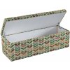 Dekoria Truhlica čalúnená, zelené a béžové kvetinové motívy, 120 x 40 x 40 cm, Intenso Premium, 144-17 Dekoria Truhlica čalúnená, zelené a béžové kvetinové motívy, 120 x 40 x 40 cm, Intenso Premium, 144-17