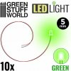 Green Stuff World LEDs GREEN light - 5mm / LED diódy ZELENÁ - 5 mm 10ks Green Stuff World LEDs GREEN light - 5mm / LED diódy ZELENÁ - 5 mm 10ks