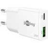 Goobay GaN Sieťový napájací adaptér USB-C + USB-A (30W) Goobay GaN Sieťový napájací adaptér USB-C + USB-A (30W)