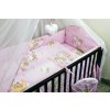 3 dielna sada do postieľky ružová ( mantinel 360cm, obliečky 120x90) - Macko na rebríku 3 dielna sada do postieľky ružová ( mantinel 360cm, obliečky 120x90) - Macko na rebríku