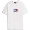 Tommy Hilfiger Linear Flag Graphic Tee MW0MW41338YBR biele