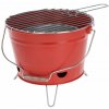 KOOPMAN Gril na dřevěné uhlí přenosný 27 cm červený (KO-Y64950470) KOOPMAN Gril na dřevěné uhlí přenosný 27 cm červený (KO-Y64950470)