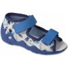 Befado 350P044 SNAKE sandále sivé / modré na suchý zips, veľkosť 21 Befado 350P044 SNAKE sandále sivé / modré na suchý zips, veľkosť 21