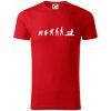 Evolúcia veslovanie 1 človek - Tričko z organickej bavlny - 3XL ( Červená ) Evolúcia veslovanie 1 človek - Tričko z organickej bavlny - 3XL ( Červená )