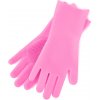 Jenifer 2539 Silikónové rukavice s hubkou, ružová Jenifer 2539 Silikónové rukavice s hubkou, ružová