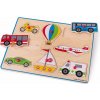 Bigjigs Toys Vkladacie puzzle dopravné prostriedky s úchytom Bigjigs Toys Vkladacie puzzle dopravné prostriedky s úchytom