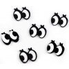 Drevené oči na nalepenie 18x16 mm - 10 ks biela čierna Drevené oči na nalepenie 18x16 mm - 10 ks biela čierna