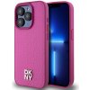 DKNY PU Leather Repeat Pattern Stack Logo Magsafe Zadní pro iPhone 15 Pro Pink DKHMP15LPSHRPSP