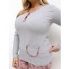 Pyjamas-DU-PI-FP-508.57-grey šedá | ružová 3XL Forever Pink 5906694077876 Pyjamas-DU-PI-FP-508.57-grey šedá | ružová 3XL Forever Pink 5906694077876