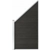 vidaXL Plotový panel, WPC 95x(105-180) cm, sivý vidaXL Plotový panel, WPC 95x(105-180) cm, sivý