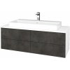 Dreja Kúpeľňová skrinka MODULE SZZ4 120 umývadlo Glance - N01 Biela lesk / D16 Tmavý betón Dreja Kúpeľňová skrinka MODULE SZZ4 120 umývadlo Glance - N01 Biela lesk / D16 Tmavý betón