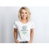 Dámske biele tričko s potlačou  Dámske biele tričko s potlačou