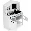 ECOTOYS Drevená kuchynka pre deti Veselá kuchyňa biela ECOTOYS Drevená kuchynka pre deti Veselá kuchyňa biela