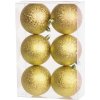 MagicHome Gule6 ks zlaté na vianočný stromček 8 cm