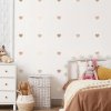 INSPIO Nálepka Srdiečka v neutrálnych farbách - nálepky na stenu 30x90 guličky a bodky, srdcia a púpavy hnedá, krémová, plnofarebný motív INSPIO Nálepka Srdiečka v neutrálnych farbách - nálepky na stenu 30x90 guličky a bodky, srdcia a púpavy hnedá, krémová, plnofarebný motív