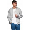 Pánska bomber bunda z piqué úpletu, sivá, moderná Ombre OM-SSZP-0238 V4 XXL Pánska bomber bunda z piqué úpletu, sivá, moderná Ombre OM-SSZP-0238 V4 XXL