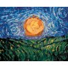 ZUTY Maľovanie podľa čísel SLNKO NA OBLOHE PODĽA VAN GOGHA Rámovanie bez rámu a bez vypnutia plátna Rozmer 80 x 100 cm