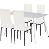 Jedálenský set Renton 4+1 bielo-čierny Jedálenský set Renton 4+1 bielo-čierny