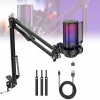 USB PC Herný Mikrofón RGB na Streamovanie Podcastov Štúdiový Kondenzátorový USB PC Herný Mikrofón RGB na Streamovanie Podcastov Štúdiový Kondenzátorový