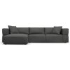 Milo Casa rohová pohovka ľavý roh Tmavo sivá