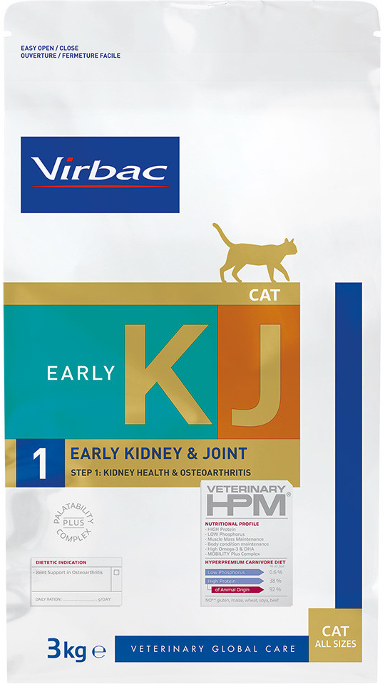 Virbac Veterinary HPM Cat KJ1 Early Kidney & Joint Support 3 kg