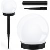 ZÁHRADNÁ SOLÁRNA LED LAMPA GUĽA BIELA 10cm ZÁHRADNÁ SOLÁRNA LED LAMPA GUĽA BIELA 10cm