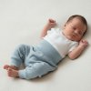 Baby Service Dojčenské nohavice buggy mušelín modrá Baby Service Dojčenské nohavice buggy mušelín modrá