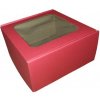 Krabica s okienkom 22x22x11cm kus Červená Krabica s okienkom 22x22x11cm kus Červená