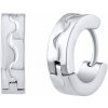 Silvego Oceľové kruhové náušnice 14mm s rytinou KMM72444 Silvego Oceľové kruhové náušnice 14mm s rytinou KMM72444