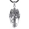 For Silver Strieborný náhrdelník so symbolom draka a keltského kríža - Striebro 925 For Silver Strieborný náhrdelník so symbolom draka a keltského kríža - Striebro 925