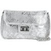 Spoločenská kabelka Daleona kožená strieborna