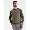 Ombre Cotton men's sweater with patch and raglan sleeves - olive kaki XL Ombre 5902228992912 Ombre Cotton men's sweater with patch and raglan sleeves - olive kaki XL Ombre 5902228992912