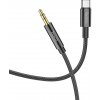 Kábel Hoco Cable Aux Jack 3,5 mm to Type C Upa19 1 M Black Kábel Hoco Cable Aux Jack 3,5 mm to Type C Upa19 1 M Black