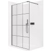 CERANO - Sprchová zástena Walk-in Onyx Cube Ľ/P - 8 mm - hranatá vzpera - čierna matná, industriálne sklo - 150x200 cm CERANO - Sprchová zástena Walk-in Onyx Cube Ľ/P - 8 mm - hranatá vzpera - čierna matná, industriálne sklo - 150x200 cm