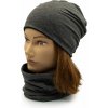 Čiapka a nákrčník Grey - Black - M Čiapka a nákrčník Grey - Black - M