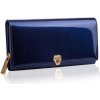 Dámska peňaženka Betlewski kožená lakovaná tmavomodrá veľká RFID Dámska peňaženka Betlewski kožená lakovaná tmavomodrá veľká RFID