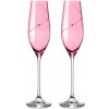 Diamante poháre na šampanské Silhouette City Pink s kamienkami Swarovski 210 ml 2KS Diamante poháre na šampanské Silhouette City Pink s kamienkami Swarovski 210 ml 2KS