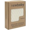 New Baby Bambusová pletená deka so vzorom cream