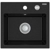 MEXEN MEXEN - Milo granitový, kuchyňský drez 1 435x410 mm, čierna / strieborná metalíza 6505441000-73 MEXEN MEXEN - Milo granitový, kuchyňský drez 1 435x410 mm, čierna / strieborná metalíza 6505441000-73
