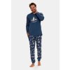 Doctor Nap PMB 4329 pánské pyžamo dlouhé tm.modré