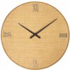 Clayre & Eef Prírodné nástenné hodiny so slameným výpletom - Ø 80*5 cm / 1*AA - Clayre & Eef Clayre & Eef Prírodné nástenné hodiny so slameným výpletom - Ø 80*5 cm / 1*AA - Clayre & Eef