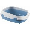 STEFANPLAST QUEEN 55x71x24,5cm extra veľká toaleta s rámom biela/nebesky modrá STEFANPLAST QUEEN 55x71x24,5cm extra veľká toaleta s rámom biela/nebesky modrá