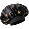 Satin Hair Bonnet - Saténová detská čiapka pre kučeravé vlasy s jemným lemom čierna