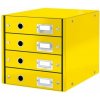 Zásuvkový box Leitz Click & Store 4 zásuvky žltý Zásuvkový box Leitz Click & Store 4 zásuvky žltý