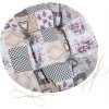 Bellatex Sedák DITA okrúhly prešívaný Patchwork love, 40 cm Bellatex Sedák DITA okrúhly prešívaný Patchwork love, 40 cm