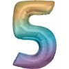 Amscan BALÓNIK fóliový číslo 5 pastelovo dúhové 86cm Amscan BALÓNIK fóliový číslo 5 pastelovo dúhové 86cm