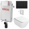 Sada Alcadrain pre montáž na stenu, toaleta Smyle Sq., sedadlo s tlačidlom, matná čierna M278 KAE162 1 set Sada Alcadrain pre montáž na stenu, toaleta Smyle Sq., sedadlo s tlačidlom, matná čierna M278 KAE162 1 set