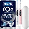 Oral-B iO 6 Duo elektrické zubné kefky + cestovné puzdro, biela a ružová Oral-B iO 6 Duo elektrické zubné kefky + cestovné puzdro, biela a ružová