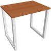 Pracovný stôl UNI O, 80x75,5x60 cm, čerešňa/biela Pracovný stôl UNI O, 80x75,5x60 cm, čerešňa/biela
